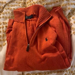Orange Polo Ralph Lauren 1/4 Zip